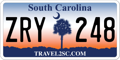 SC license plate ZRY248