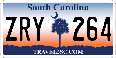 SC license plate ZRY264