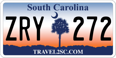 SC license plate ZRY272