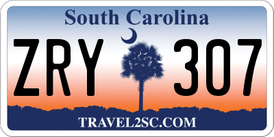 SC license plate ZRY307
