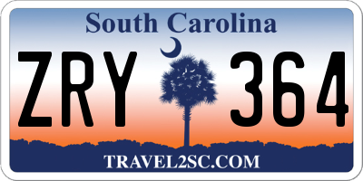 SC license plate ZRY364