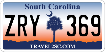 SC license plate ZRY369