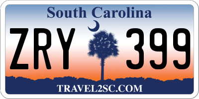 SC license plate ZRY399