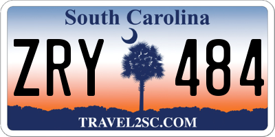 SC license plate ZRY484