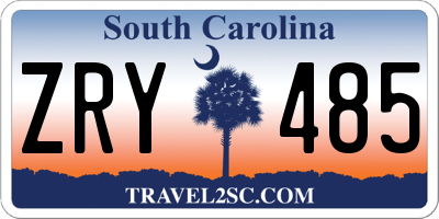 SC license plate ZRY485