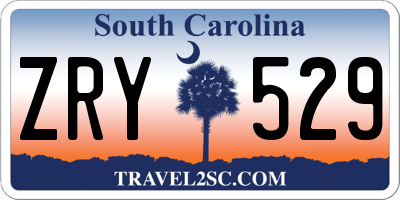 SC license plate ZRY529