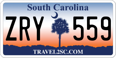 SC license plate ZRY559