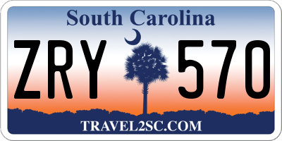 SC license plate ZRY570