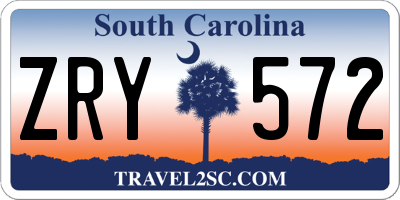 SC license plate ZRY572