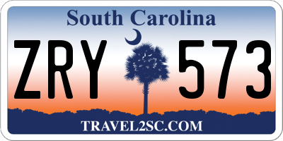 SC license plate ZRY573