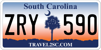 SC license plate ZRY590