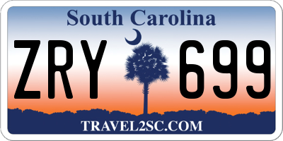 SC license plate ZRY699
