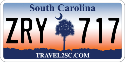 SC license plate ZRY717
