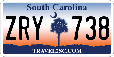 SC license plate ZRY738