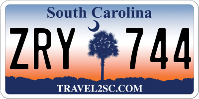 SC license plate ZRY744