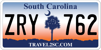 SC license plate ZRY762