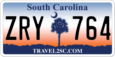 SC license plate ZRY764