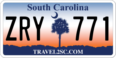 SC license plate ZRY771