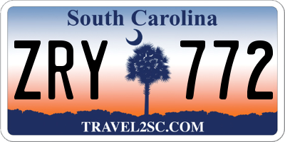 SC license plate ZRY772