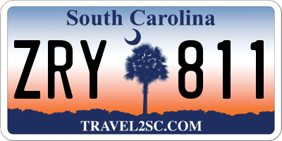 SC license plate ZRY811