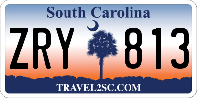 SC license plate ZRY813