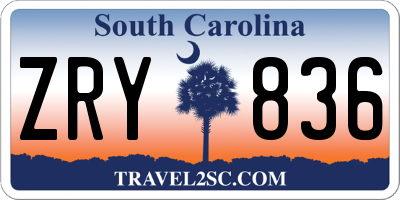 SC license plate ZRY836