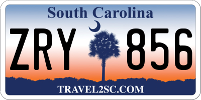 SC license plate ZRY856