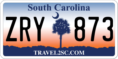 SC license plate ZRY873