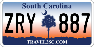 SC license plate ZRY887