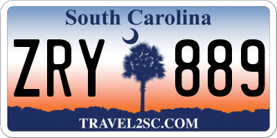 SC license plate ZRY889