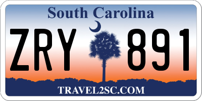SC license plate ZRY891