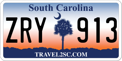 SC license plate ZRY913