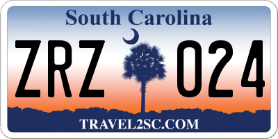 SC license plate ZRZ024