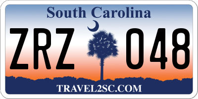 SC license plate ZRZ048