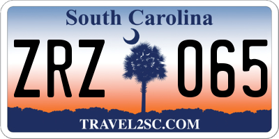 SC license plate ZRZ065