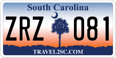 SC license plate ZRZ081