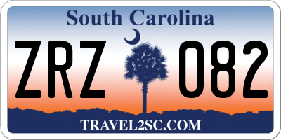 SC license plate ZRZ082