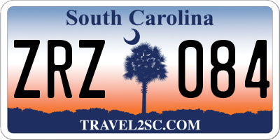 SC license plate ZRZ084