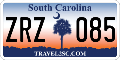 SC license plate ZRZ085
