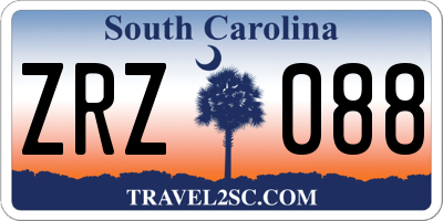 SC license plate ZRZ088