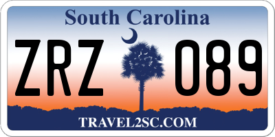 SC license plate ZRZ089