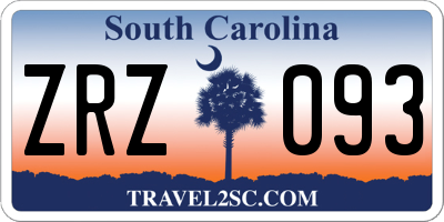 SC license plate ZRZ093
