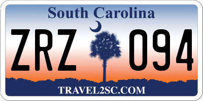 SC license plate ZRZ094