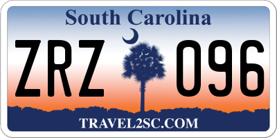 SC license plate ZRZ096