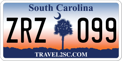 SC license plate ZRZ099