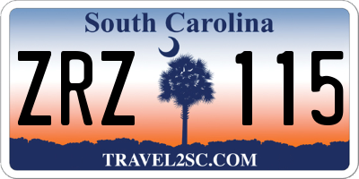 SC license plate ZRZ115