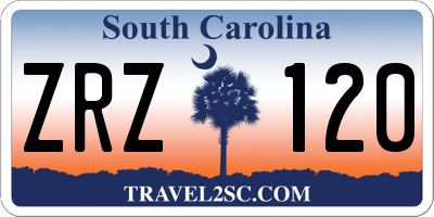 SC license plate ZRZ120