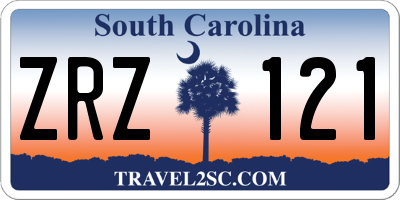 SC license plate ZRZ121