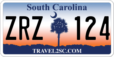 SC license plate ZRZ124