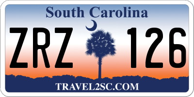 SC license plate ZRZ126